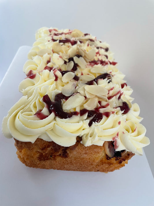 Cherry Bakewell Loaf cake