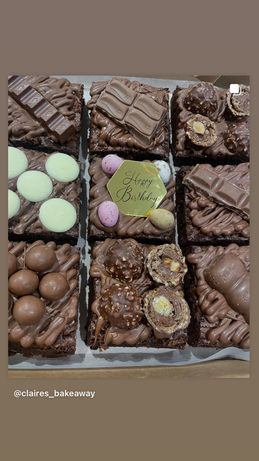 9 inch Square Brownie Treat Box