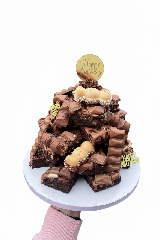 Brownie Birthday Stack with Clean Background